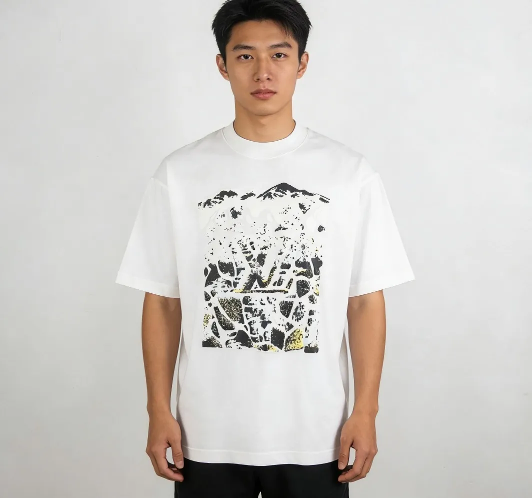 Louis Vuitton/Louis Vuitton 26ss snow mountain foam printed short sleeves